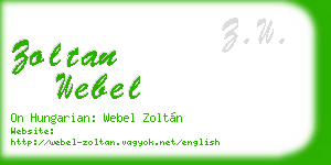 zoltan webel business card